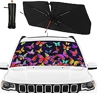 Vista 18 de Parasol para Parabrisas de Automóvil con Diseño de Mariposas Sombrilla Mariposas Parasol para Parabrisas Girasoles Cubiertas de Sombra