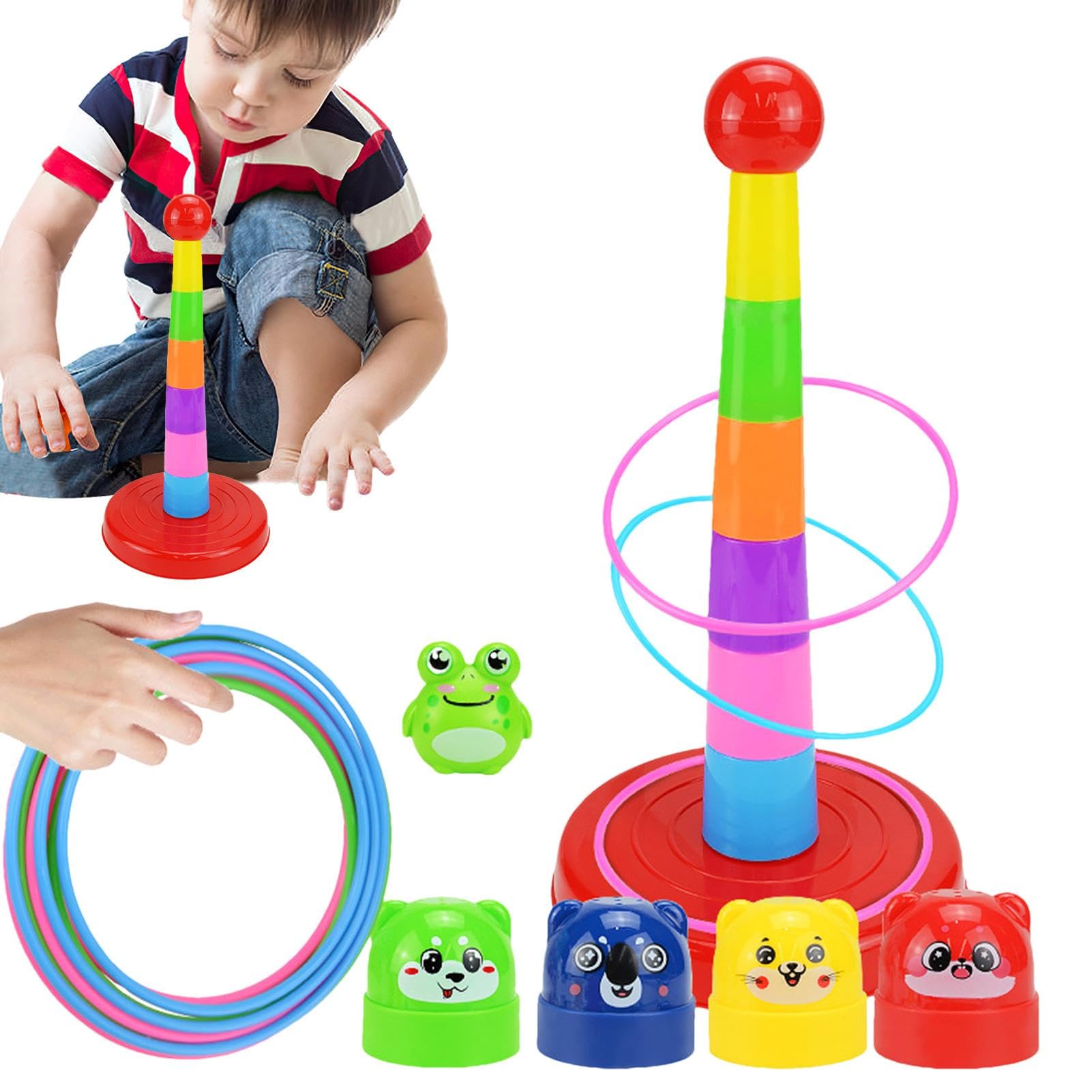 15 Anneaux De Lancer Multicolores - 12cm - Jeu D'Adresse Extérieur/Intérieur