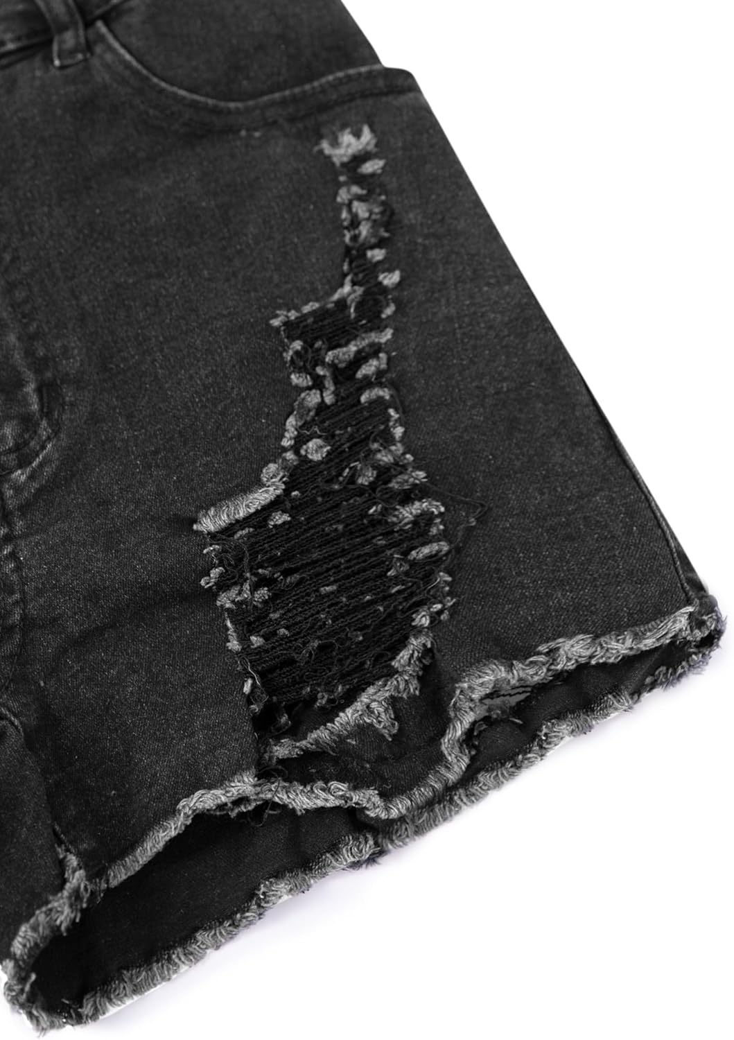 LovelyWholesale Womens Sexy Distressed Denim Shorts Summer High Waisted Ripped Jean Shorts