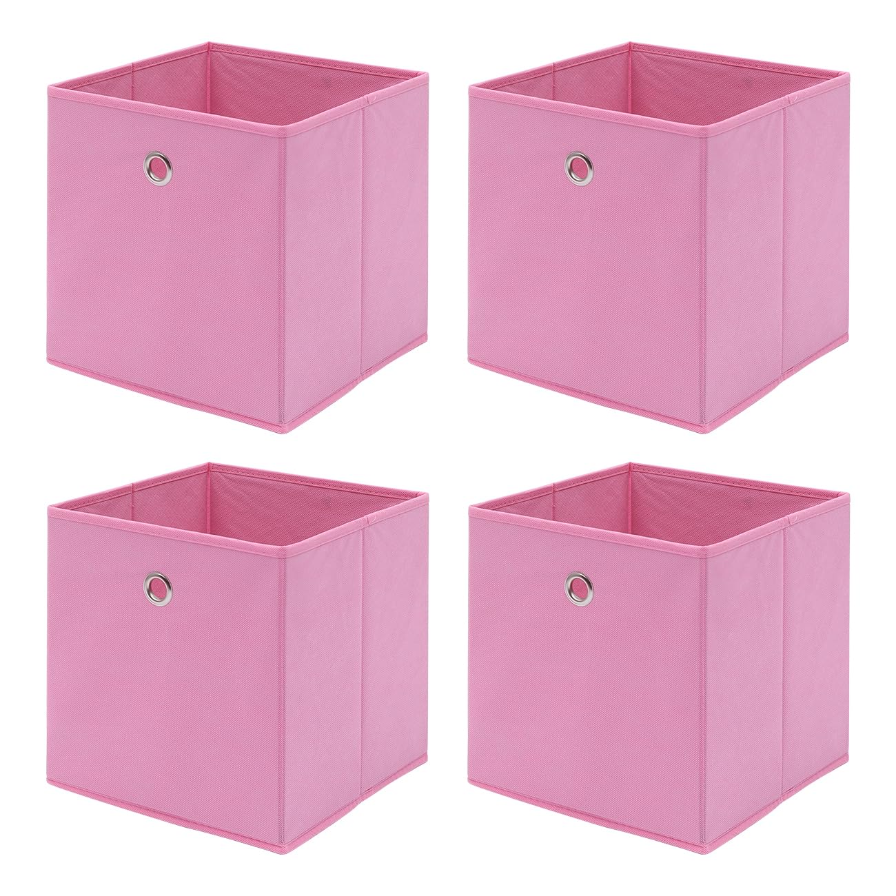 Foldable Storage Cubes Boxes Pack of 10 with Handle for Home Organization, Fabric Wardrobe Storage Box Organizer Basket Bins for Clothes Toys Towels, Collapsible&Durable Dark Blue 33x38x33cm — view 130