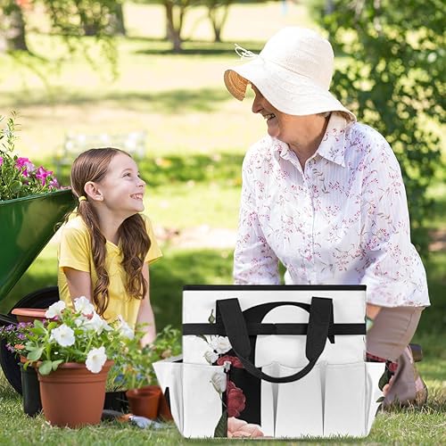 Miniatura 6 de Creative C Letters Flowers Garden Tool Tote Bag for Women Men Gardening Tool Storage Bags with 10 Pockets Standable Garden Home Tool Kits Organizer