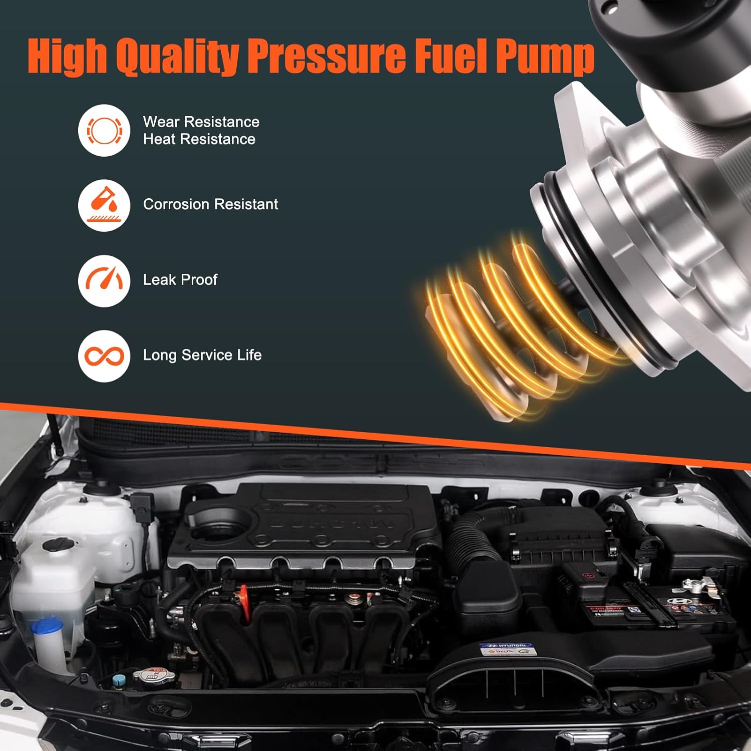 High Pressure Fuel Pump EP1028 with Gasket & Bolts Compatible with Buick LaCrosse/Regal/Verano, Chevy Equinox/Malibu, GMC Terrain 2010-2017 2.4L OE# GDP103 M73109