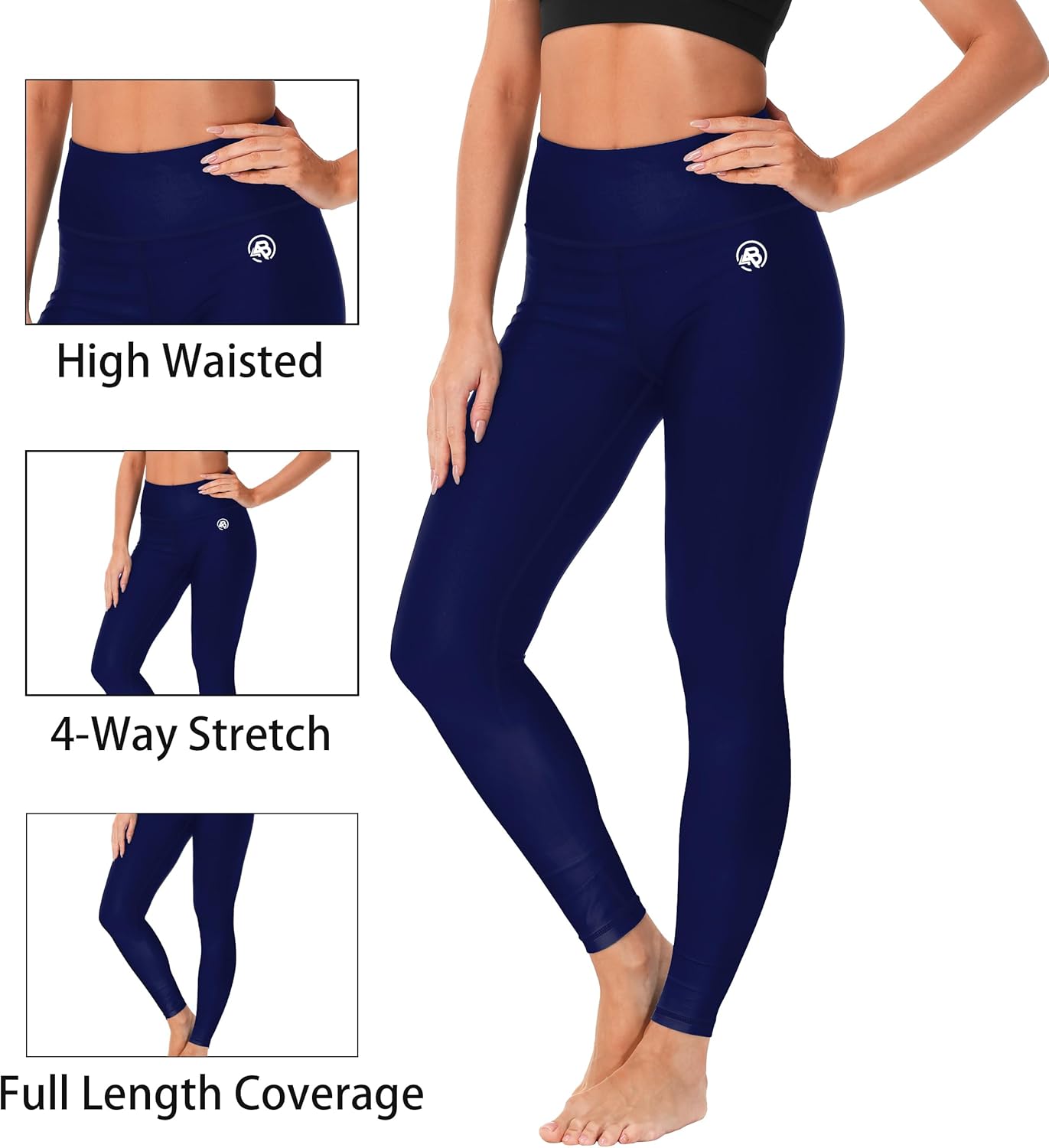 AOBUTE Women Swim Pants UPF 50+ Rash Guard Pants High Waisted Swimming Leggings - Image 3