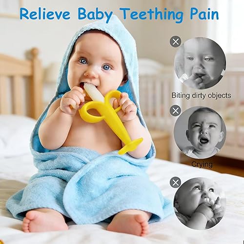 Miniatura 3 de Juguetes de dentición para bebés de 3 a 6 meses, mordedor de silicona para bebés, congelador sin BPA, alivio de la dentición para bebés, encías