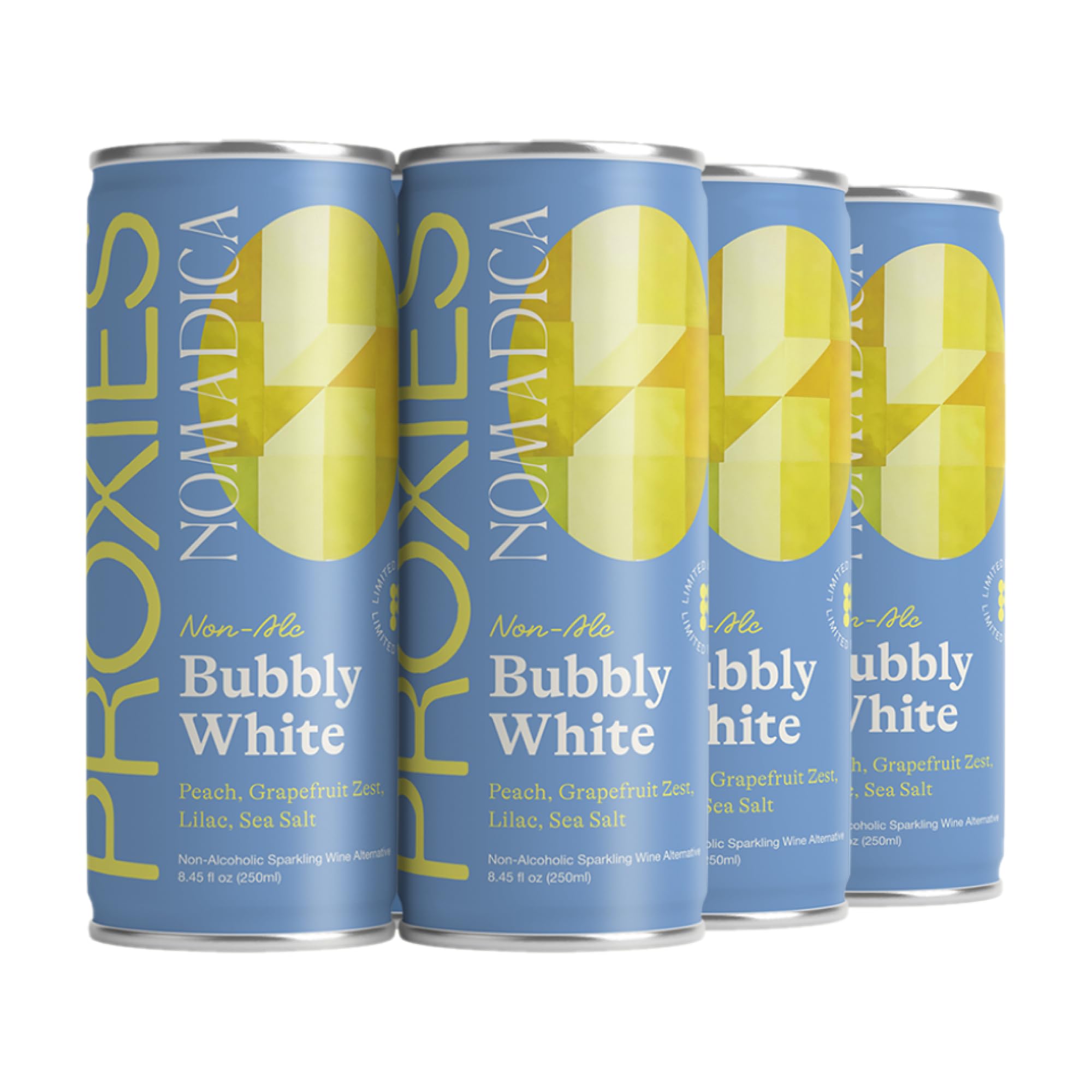 Proxies Non-Alcoholic Sparkling Wine Alternative, Single-Serve Cans, Bubbly White 8.45 fl oz (6-Pack) | 45 Calories & 7g of Sugar | Bright & Aromatic,
