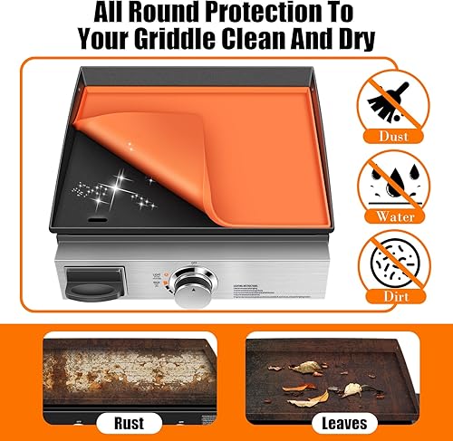 Miniatura 3 de Alfombrilla de silicona de 36 pulgadas y espátula para parrilla Blackstone de 36 pulgadas, cubierta de silicona de grado alimenticio para