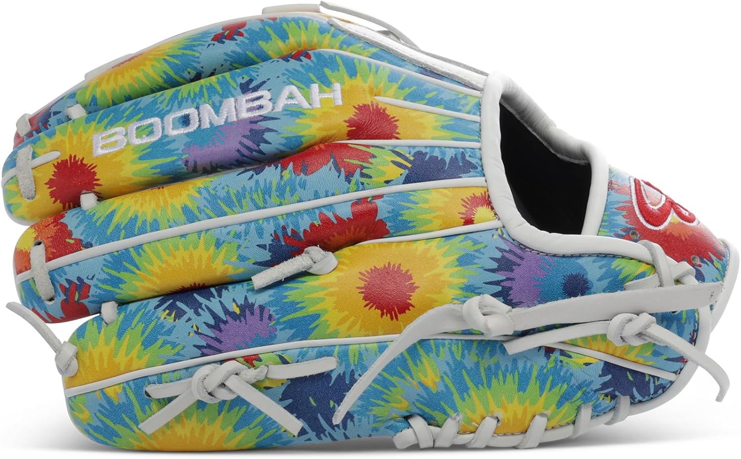 Boombah Softball Fielding Glove B7 B Web - Rainbow Tie Dye Print - Multiple Sizes