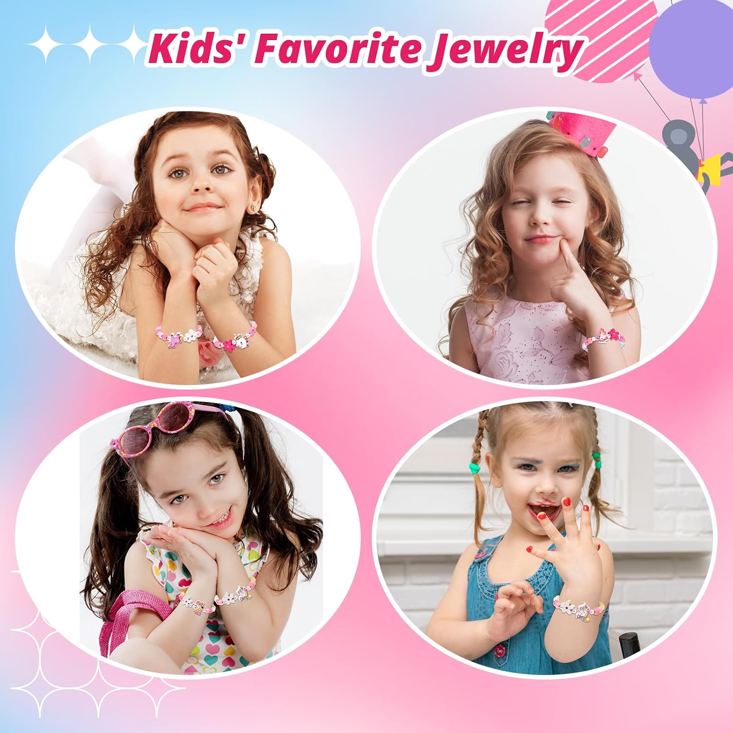 Faburo Kids Jewelry Girls Unicorn Bracelets