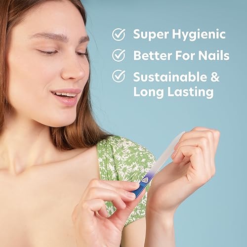 Miniatura 4 de Bona Fide Beauty, limas de uñas, cristal checo genuino, lima de uñas de vidrio cristalino con la manga plástica., M