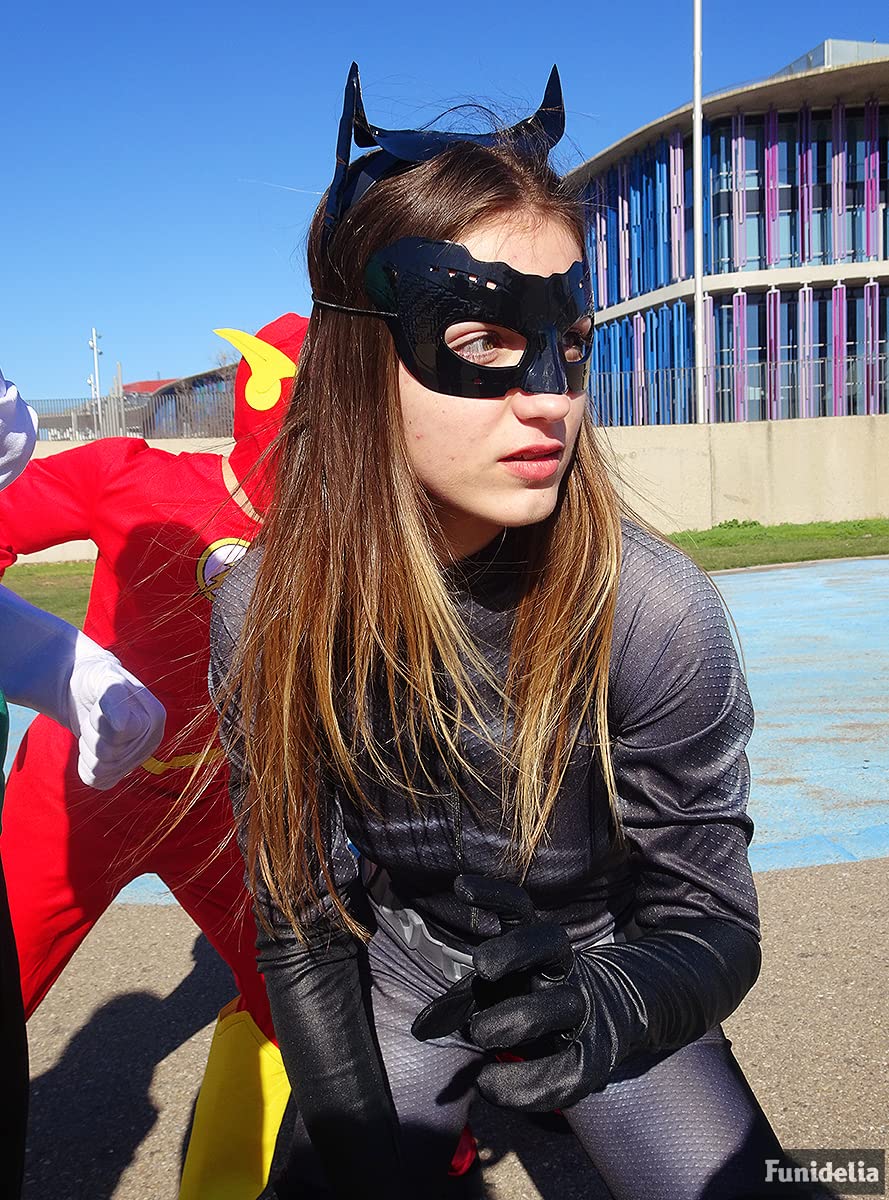Funidelia | Disfraz de Catwoman para mujer Mujer gato, Superhéroes, DC Comics, Villanos - Disfraz para adultos y divertidos accesorios para Fiestas, Carnaval y Halloween - Talla XS - Negro