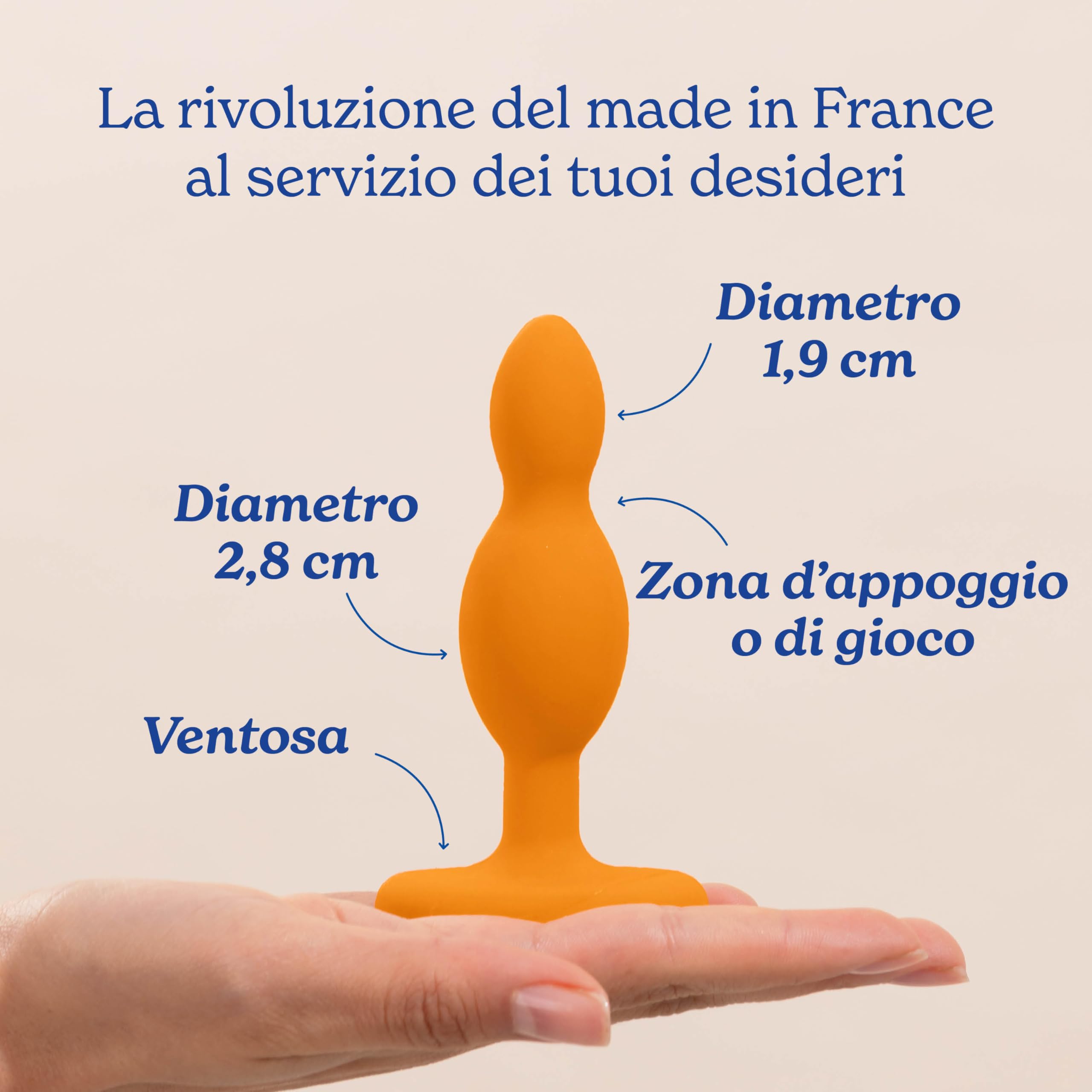 MY LUBIE - Aube, Plug Anale in Silicone Medico con Ventosa - Per Principianti e Coppie - Design Ergonomico - Prodotto in Francia