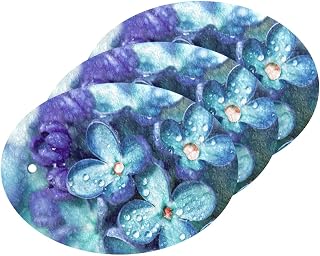 Coikll Blue Lilac Flowers Kitchen Sponges Cleaning Odor Free Non Scratch Dish Sponge for Cleaning Dishes Bathroom - 3 PCS