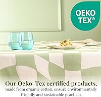 Vista 3 de Folkulture Mantel de Mesa de Navidad (60 x 60 pulgadas) Mantel de Mesa de Navidad 100% Algodón para Comedor Cubierta de Mesa Verde