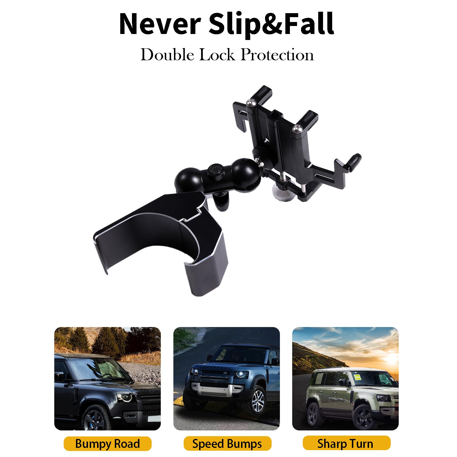 Land Rover Defender Accessories PIUGILH Car Phone Holder Compatible With Land Rover Defender 90 110 130 2020-2023 Accessories, Center Console Dash Board Phone Mount Holder(Model A High Landrover Defender 110 Accessories