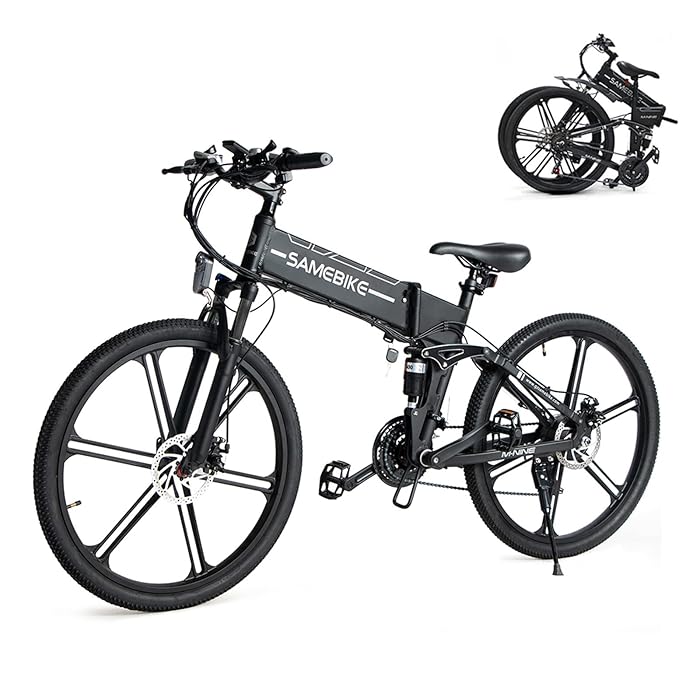 Buy SAMEBIKE LO26II upgrade version Electric bicycles 48V 10.4AH 26 inch Ebike folding electric