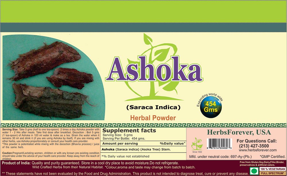 Herbsforever Ashoka Powder (Bark) (Saraca Indica) (Ayurvedic