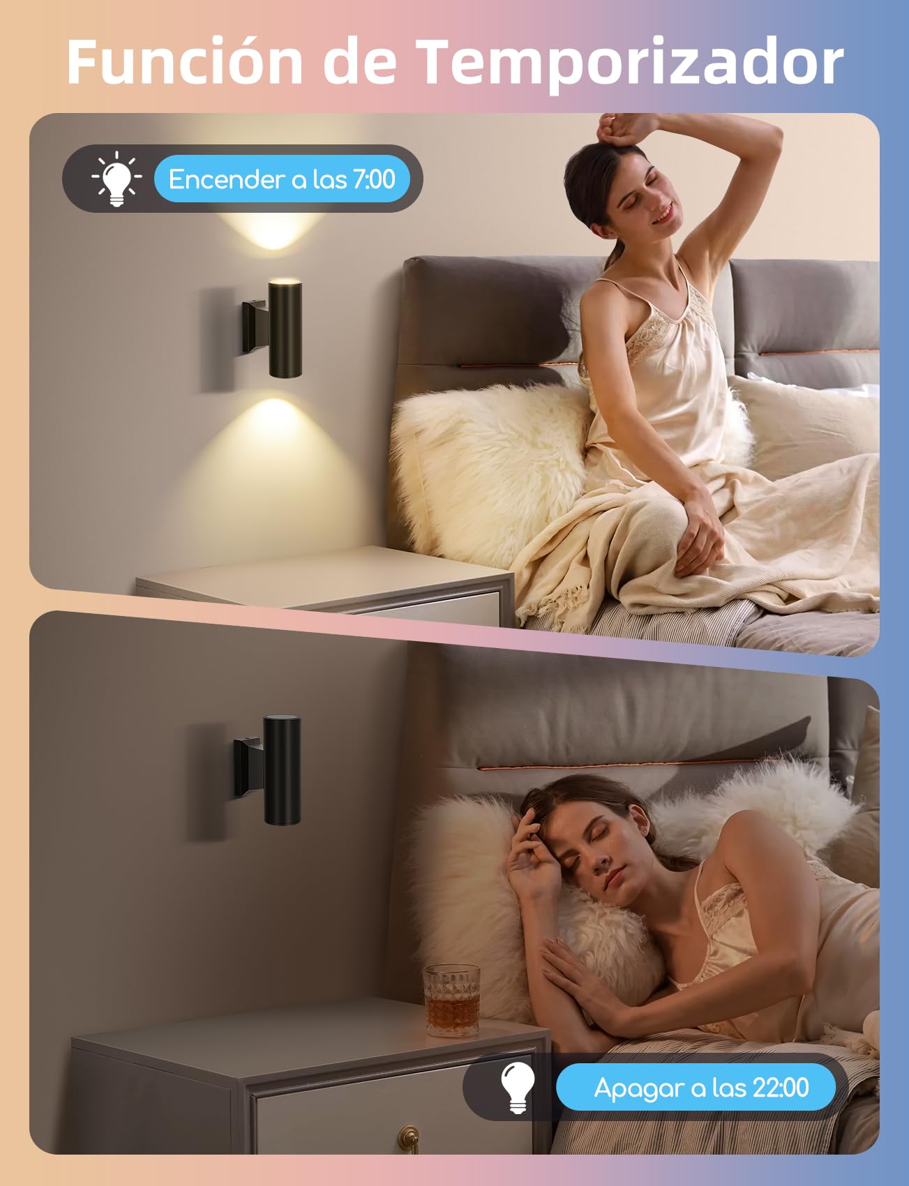 Aigostar Mesh- Bombilla inteligente Bluetooth Mesh, GU10. 2700K-6500K regulable, 6.5W, 555 LM. Bombilla LED inteligente compatible con Alexa y Google Home. Incluye mando a distancia y Gateway. 6Uds