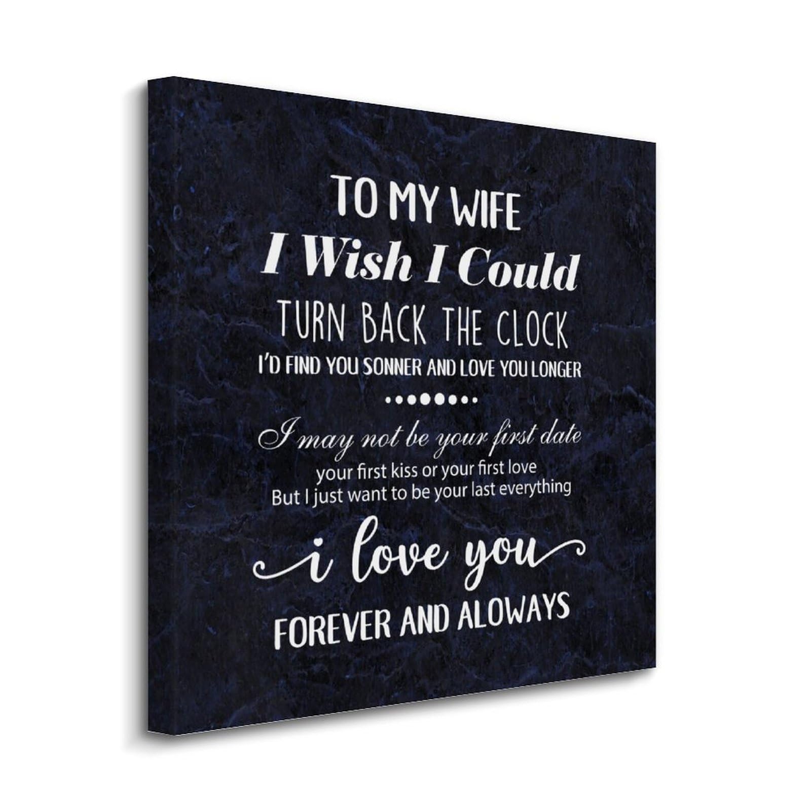 Póster de pared en lienzo con frase motivacional, el regalo de boda perfecto de 20x20 pulgadas 8