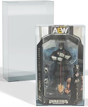 EVORETRO PET Display Case Protector for AEW Unmatched Series 8 0.40mm, 10-Pack Clear Protective Display Cases for Action Figures