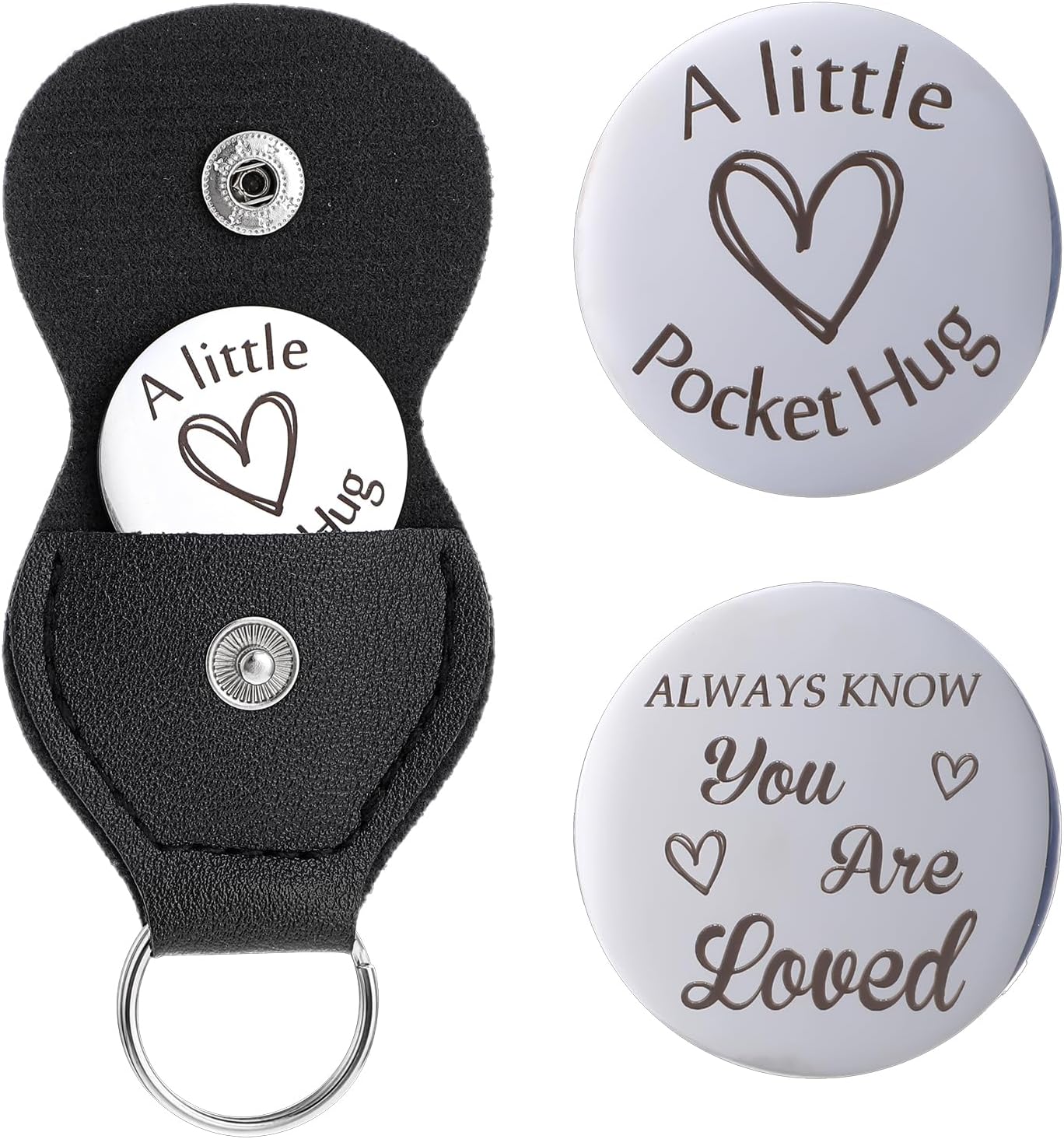 Gjinxi Pocket Hug Token Long Distance Relationship Keepsake Double Sided Inspirational Gift for College Son Daughter Mom