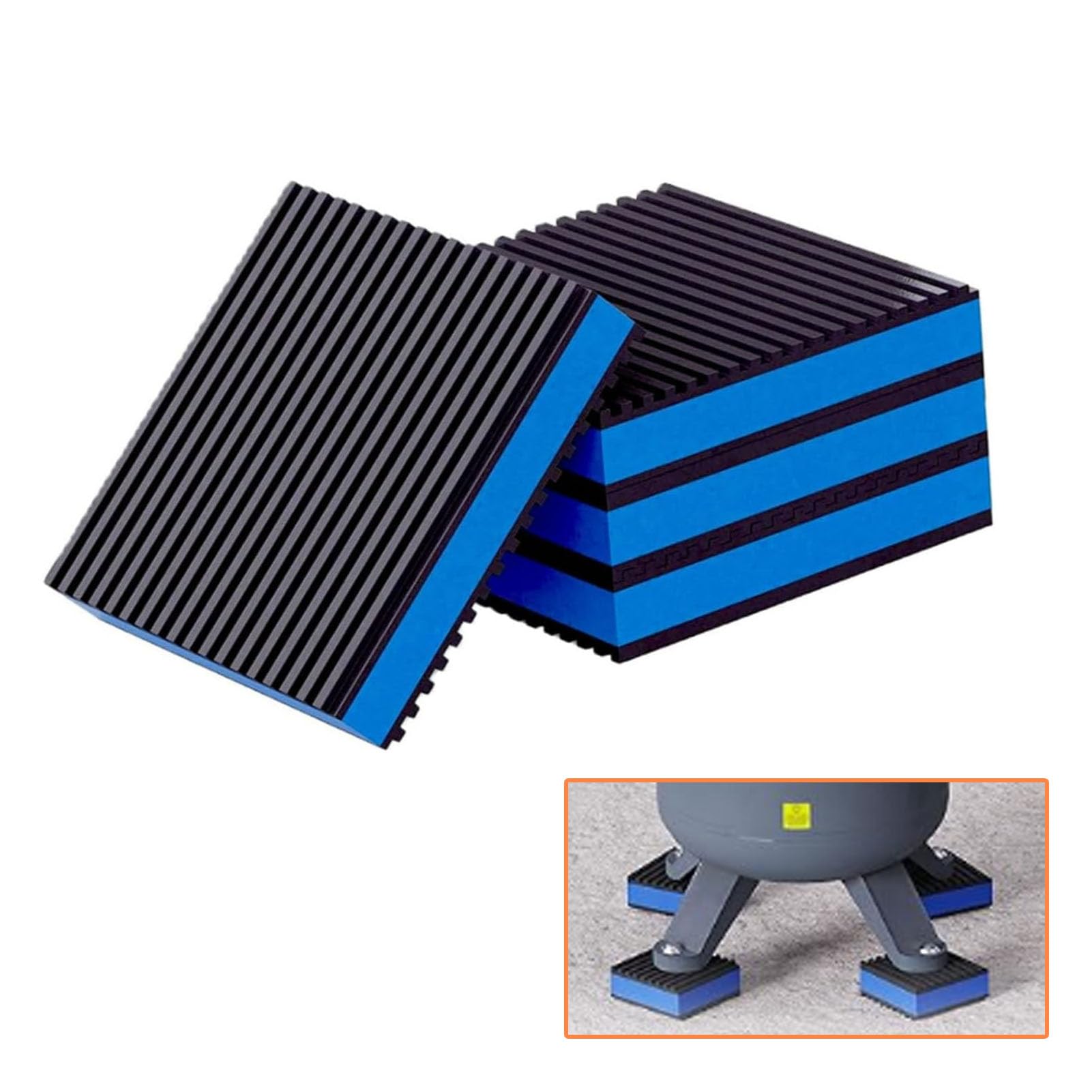 Photo 1 of 4 Pack for Washing Machine 4"x4", 7/8" T EVA Anti Vibration Pads Mechanical Damping Vibrating Sound Isolation Pad Rubber Isolator Mat for Compressor, Air Conditioner, Washer, Dryer, Treadmill