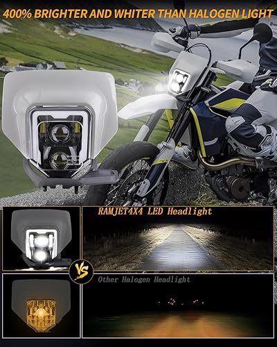 Miniatura 3 de Faro LED para Moto de Tierra Motocross con Marco Compatible con 2017-2024 Husqvarna FE 250 350 450 501 701, TE150 250i 300i, FC250 350 450, TX125
