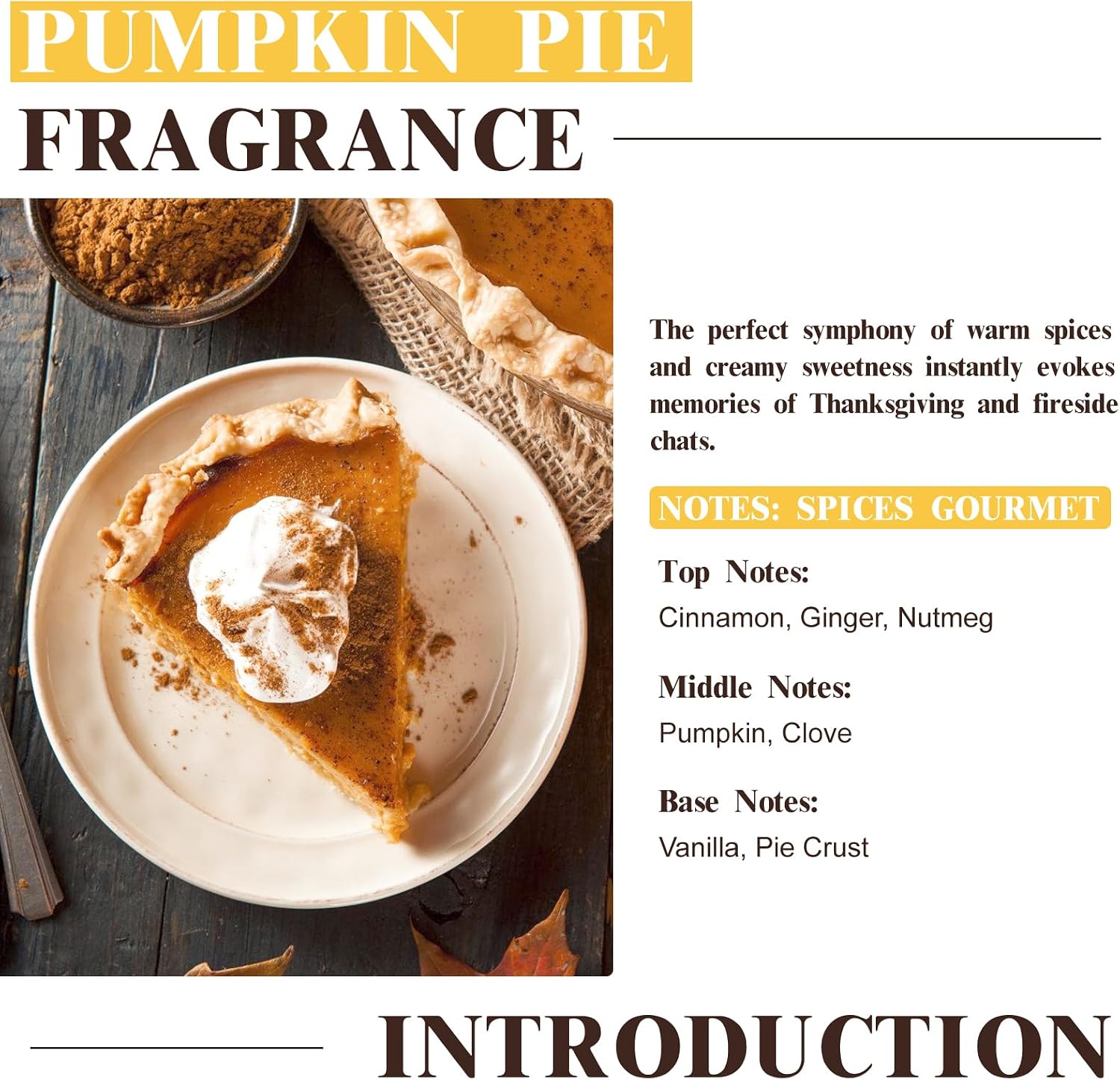 EUQEE Pumpkin Pie Fragrance Oil for Diffuser(2.02 Fl oz/60 ml)