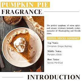 EUQEE Pumpkin Pie Fragrance Oil, Premium Pumpkin Pie Scented Essential Oils with Glass Dropper for Soap & Candle Making, Bath Bombs (2.02 Fl oz/60 ml)
