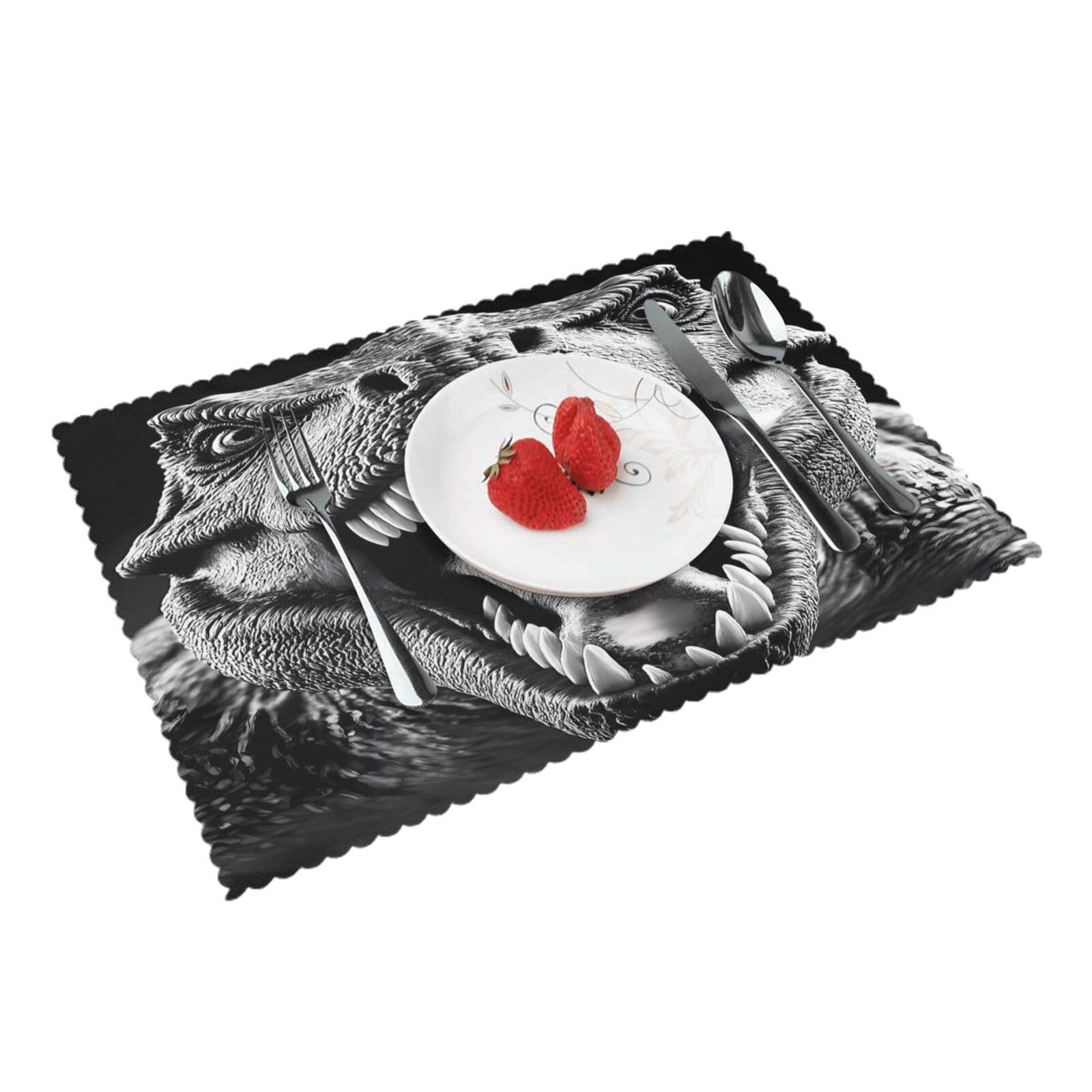 Dinosaur Placemats Set of 4 Print Table Mats Place Mats Table Decor for Kitchen Dining 12X18 in