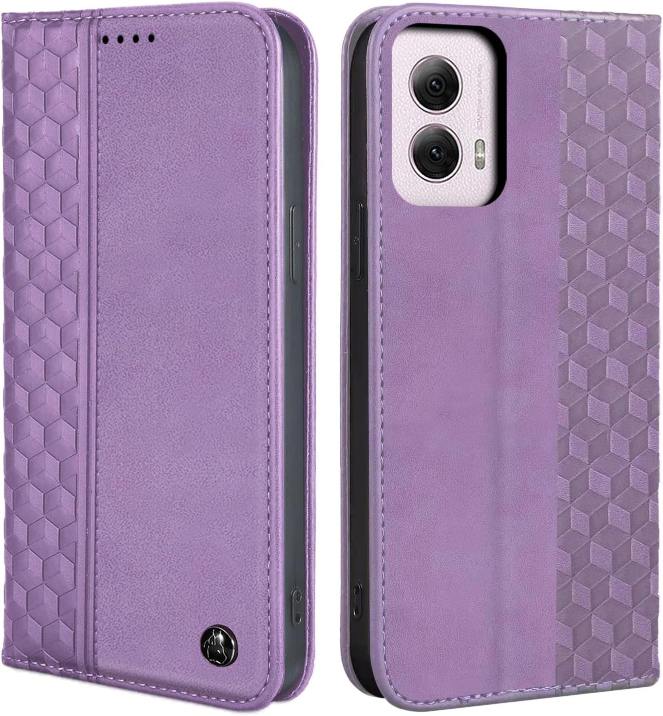 Case for Motorola Moto G Power 2024 5G, PU Leather Moto G Power Wallet Case with Card Holder/Slot Strong Magnetic Stand Flip Folio Soft Shell Phone Book Cover 6.7-Inch, Purple
