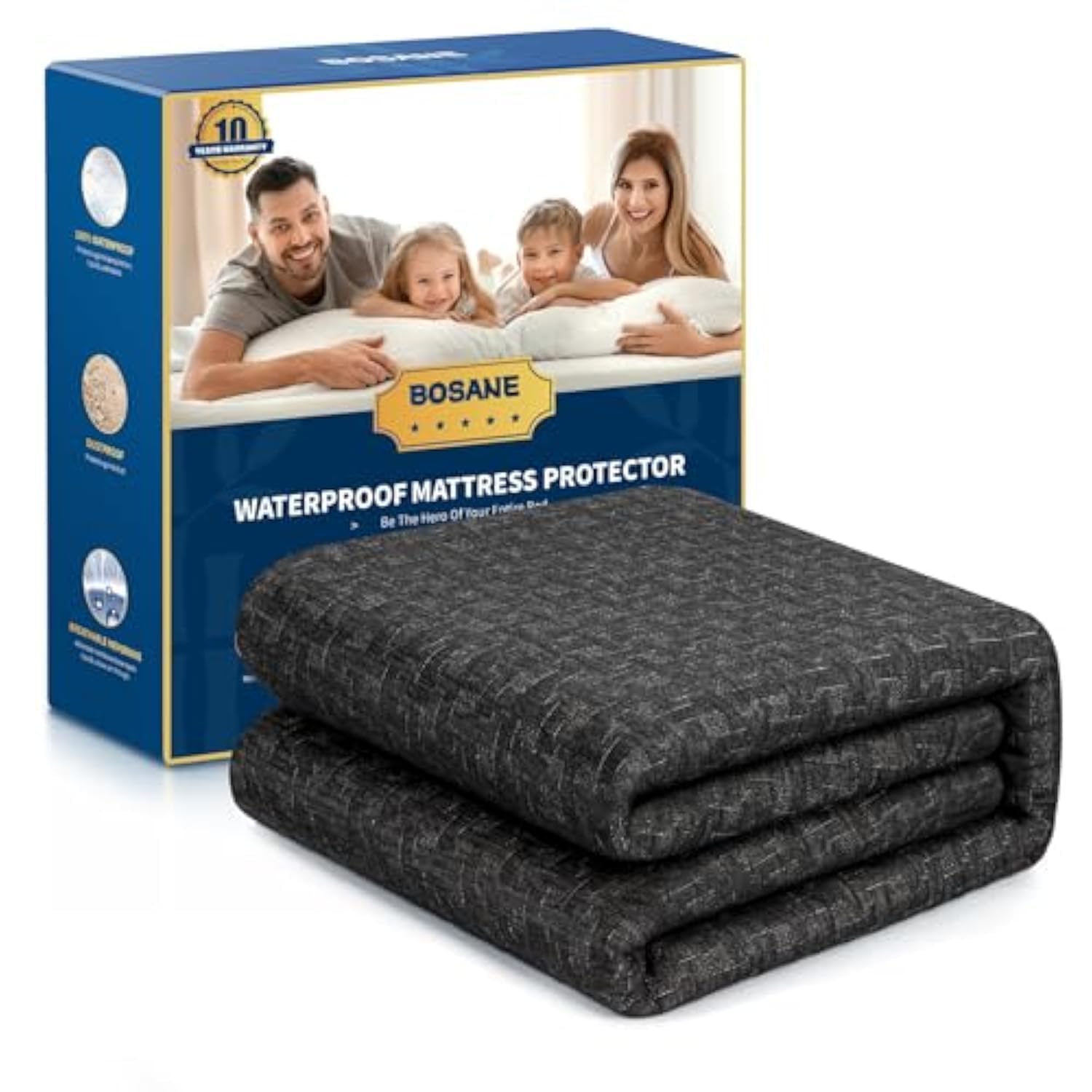 Protège-matelas 100% imperméable en tissu 3D respirant de qualité supérieure