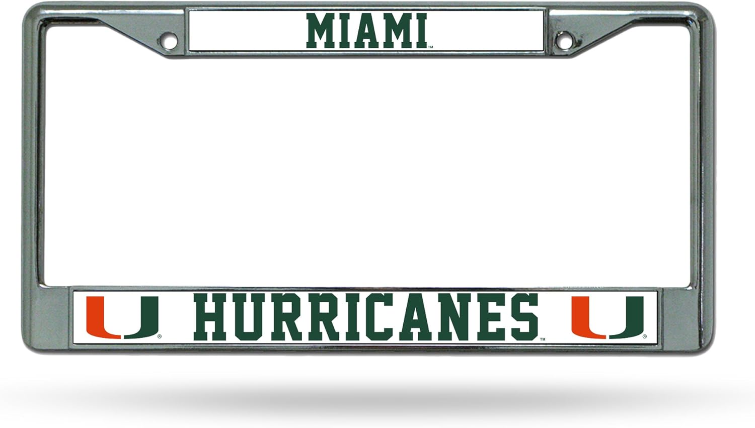 Rico Industries NCAA Unisex-Adult Standard Chrome License Plate Frame