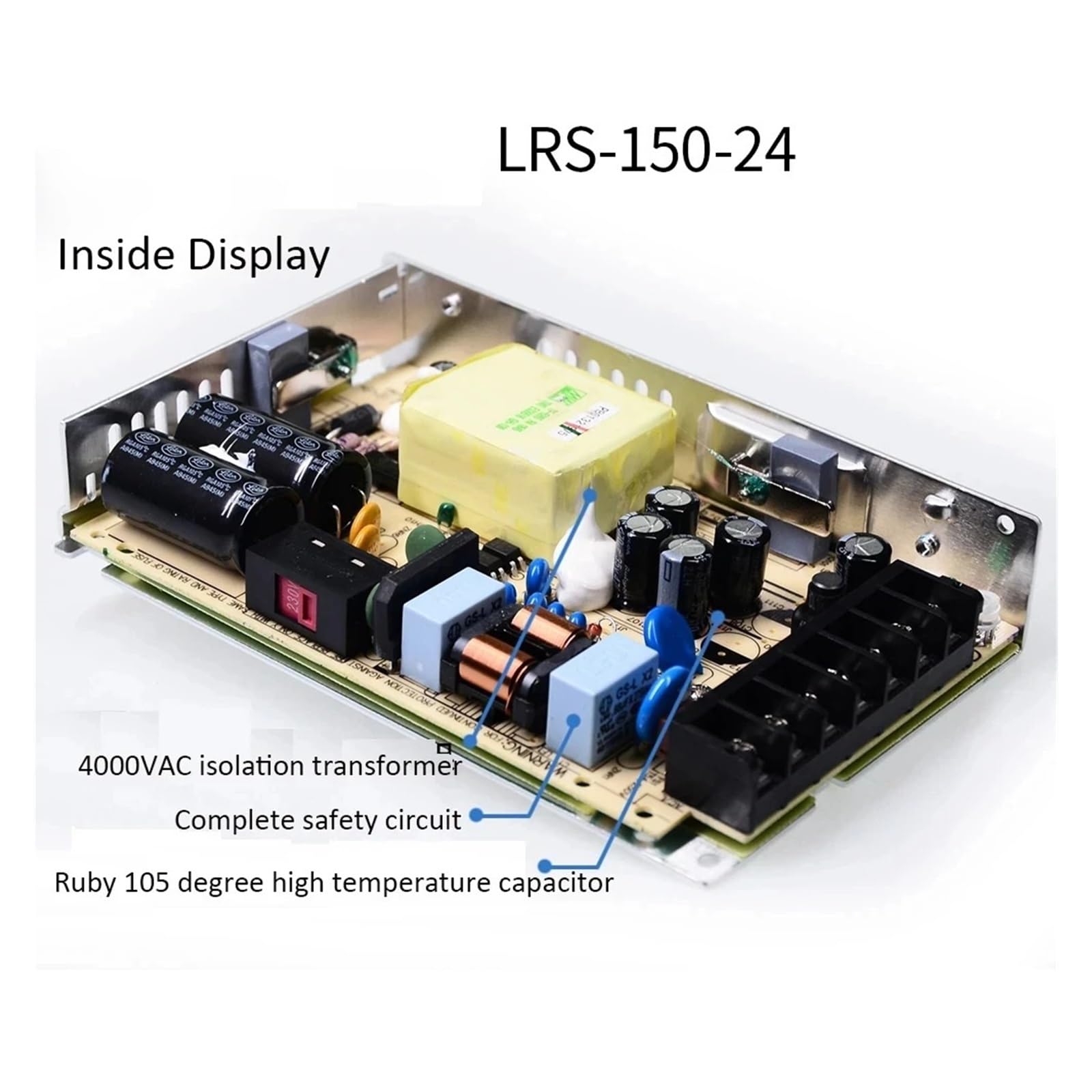 RS-15 RS-25 LRS-35 50 75 100 150 200 350 450 600 W 5V 12V 15V 24V 36V 48V Pojedynczy zasilacz przełączający LRS-350W(LRS-50)