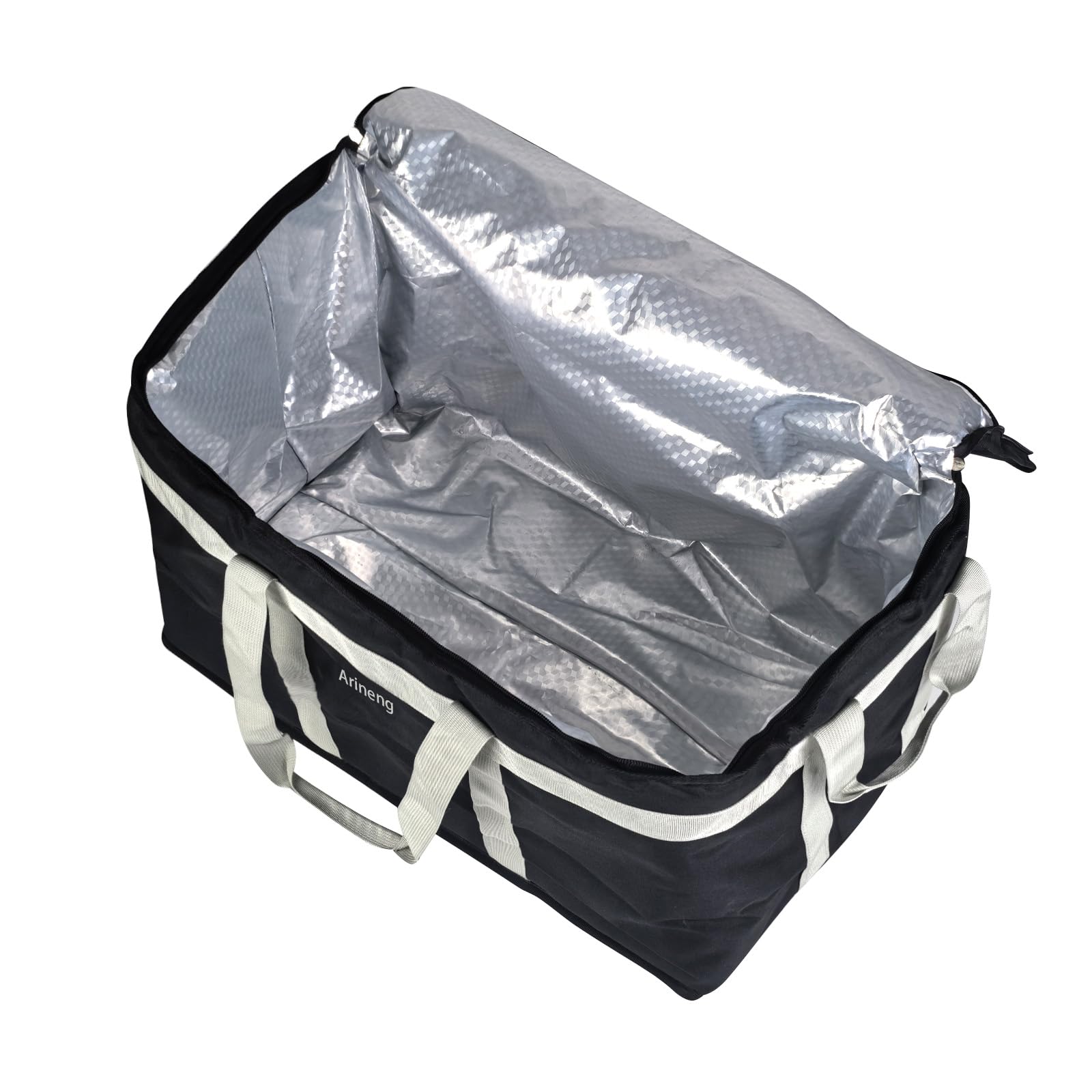 Food Delivery Isolierte Tasche, isolierte Tasche für kalte Mahlzeiten, integrierte Bodenplatte, auslaufsicher, für heiße und kalte Speisen, kommerzielle Gastronomie, Transport – 58,4 x 35,6 x