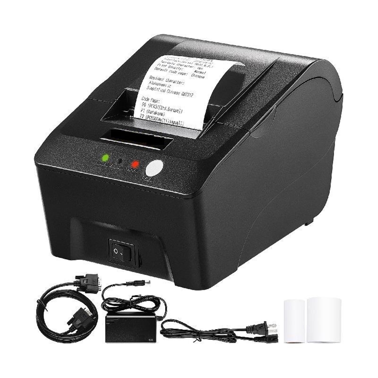 Jvddi One Color Pakjel Receipt Printer Thermal Receipt 58 Mm Label Printer Esc/Pos Usb 90Mm/Sec Printing Speed