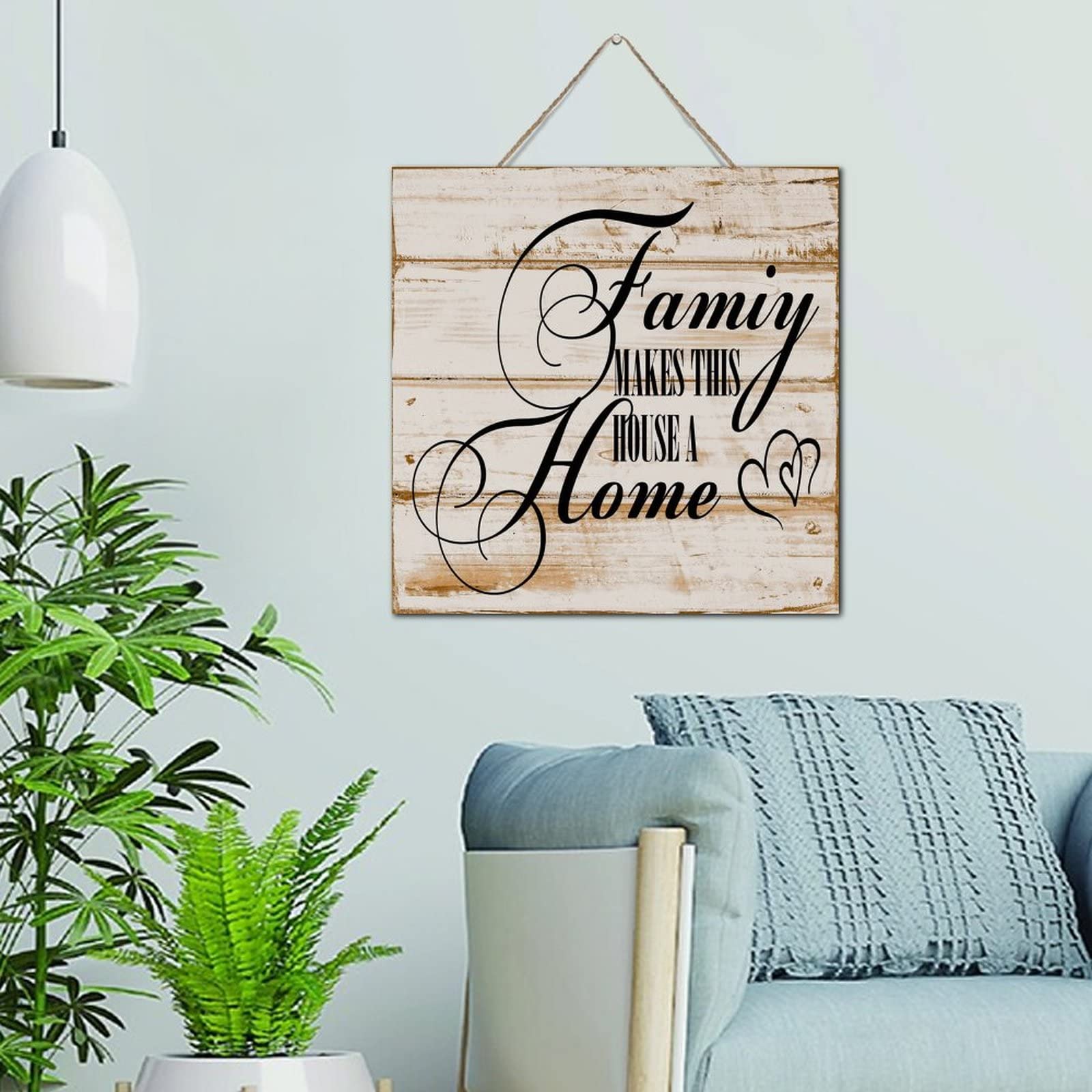 Panneau en bois peint avec citation décorative de haute qualité