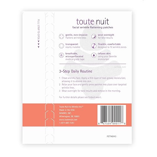 Miniatura 3 de Toute Nuit - Parches antiarrugas cinta facial paquete de prueba 3 formas de frente alrededor de ojos y labios 54 parches