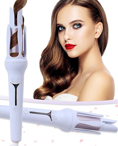 Miniatura 1 de Rizador automático, rizador giratorio de 1.1 pulgadas, 1.25 pulgadas, rizador de pelo automático, temperatura ajustable y pantalla LCD, rizador de