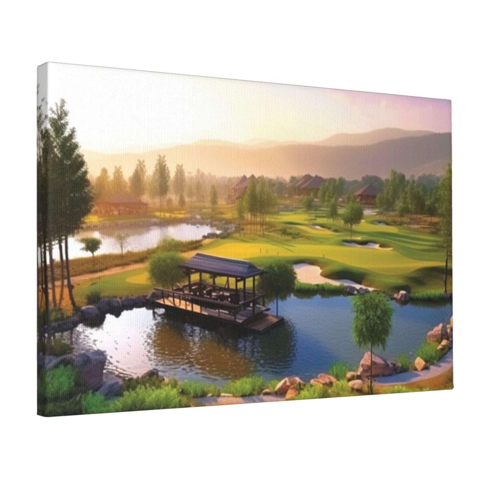 Affiche décorative de golf et tableau moderne de paysage pour salon - 8