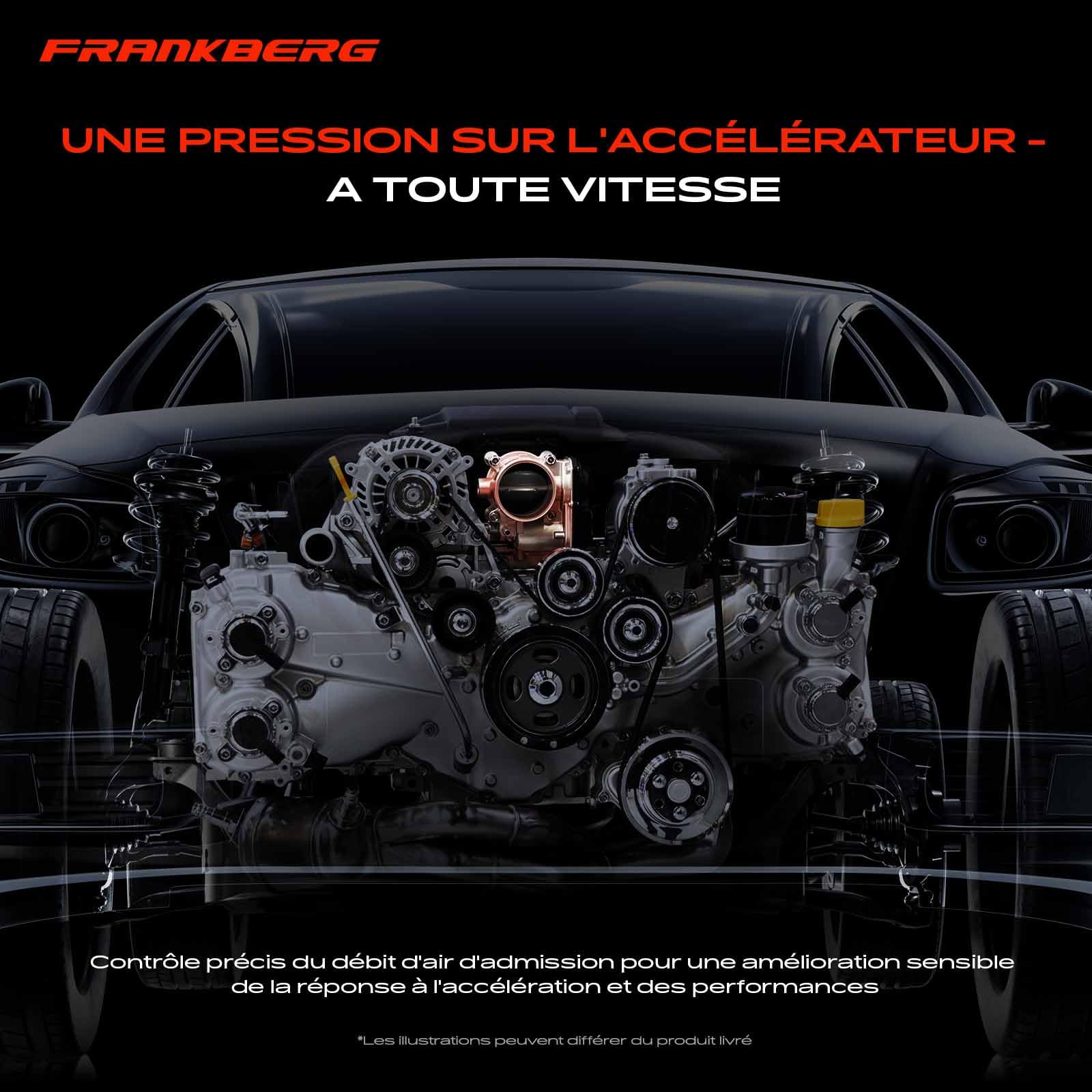 Frankberg Boîtier de papillon Essence Compatible avec A3 Sportback 8PA 2.0L P.a.s.s.a.t 3C2 2.0L O.c.t.a.v.i.a II Break 1Z5 2.0L Golf V 1K1 2.0L P.a.s.s.a.t Variant 3C5 2.0L Remplacer# 06F133062