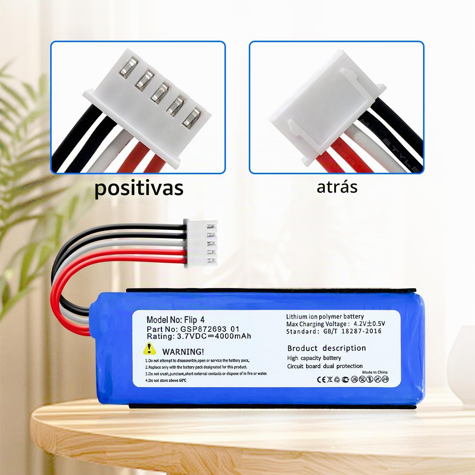 Batería de 4000 mAh para JBL Flip 4, Flip 4 Special Edition, GSP872693 01+herramientas de reparación