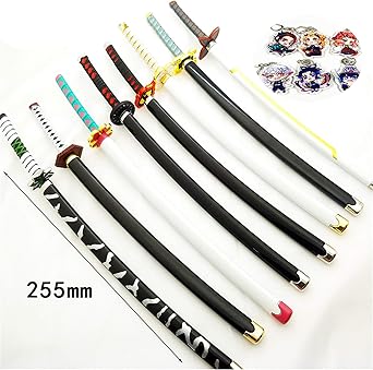 Amazon Co Jp Yinhercoslina 鬼滅の刃 栗花落カナヲ ミニ日輪刀 25cm つゆり かなを ペーパーナイフ きめつのやいば キーホルダー送り 応接間飾り 小道具 装飾 家族 記念日 プレゼント ホーム キッチン