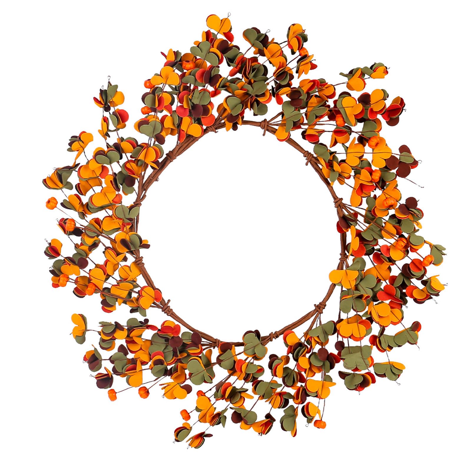 Xinsheinelry Eucalyptuses Wreath for Nature Lover Stylish Hanging Garlands Offices Decoration Thanksgiving Front Door Ornament Realistic Eucalyptuses Garlands