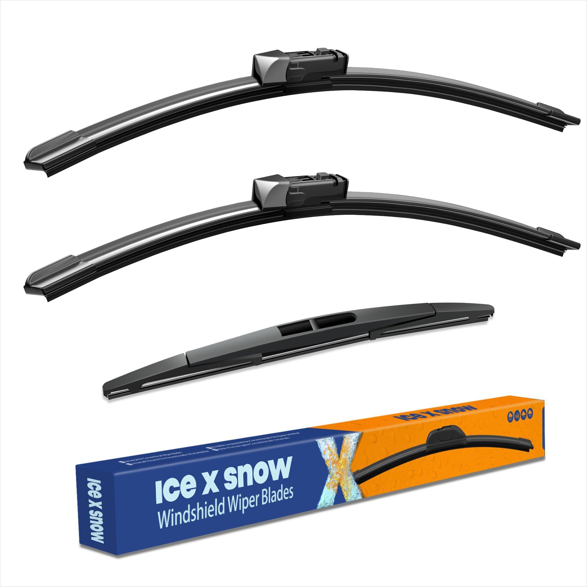 ICEXSNOW 3 Wipers 26"/16"/12" Windshield Wiper Blades Replacement for Subaru Crosstrek 2023-2018 Impreza 2023-2017 Original Factory Quality Windshield Wiper Blades(Pack of 3) Top Lock