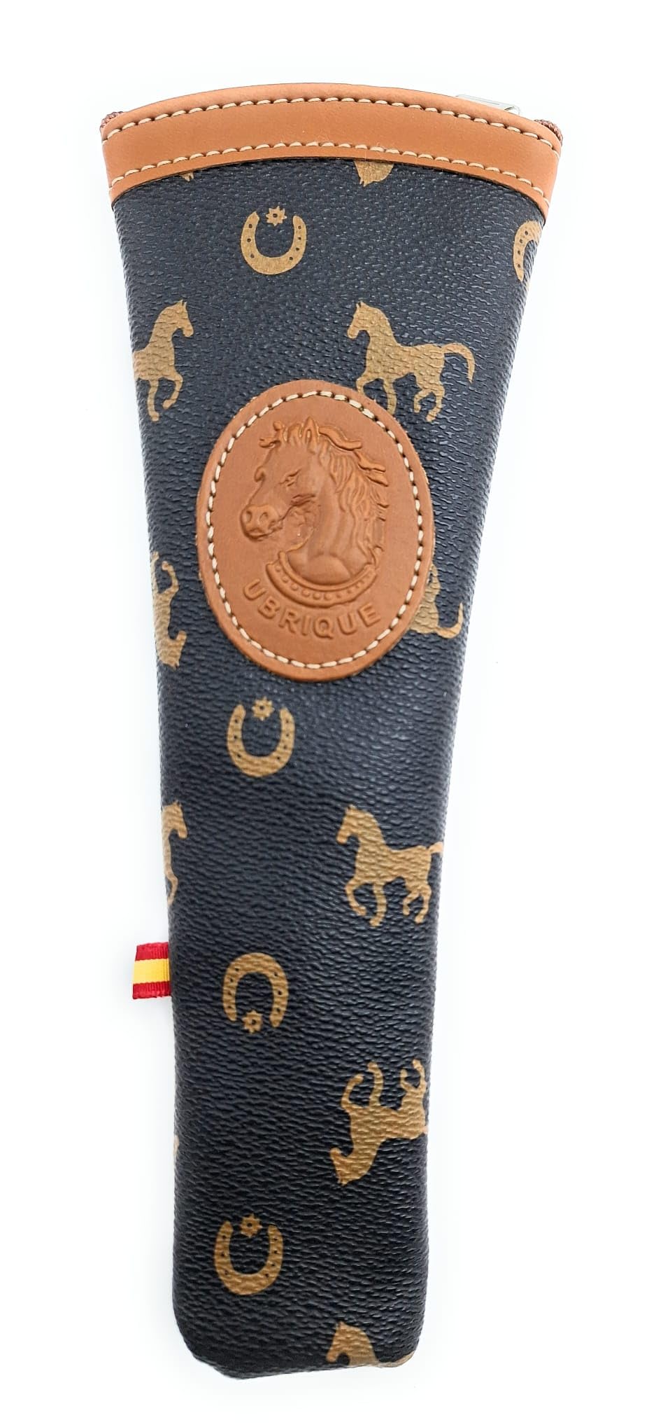 Abanicos de Madera con Dibujo Estampado. Precioso Abanico de Madera con Funda Fabricada en España. Incluye Pulsera de Ojo de Tigre y Volcánica en Colores a Juego (Mandala Ágata)