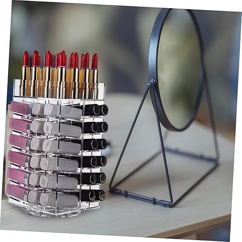 Miniatura 4 de Beatifufu 1 soporte giratorio de acrílico para lápiz labial, organizador de maquillaje desmontable para escritorio, solución de almacenamiento