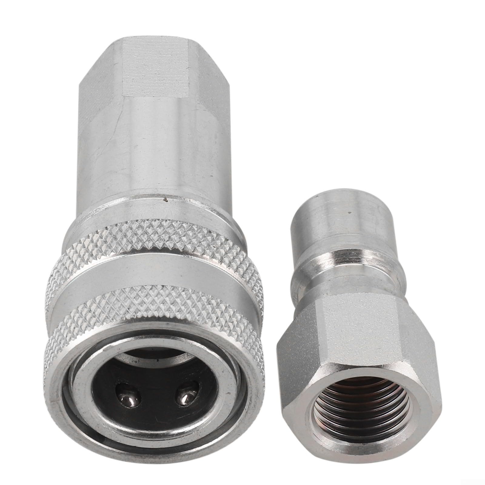 Hydraulic Quick Connect Coupler Set,M14x1.5mm Female Thread Carbon Steel Pipe Fitting for Industrial Equipment High Temperature Resistant