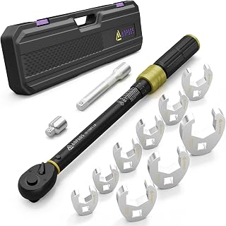 ANPUDS Jumbo Crowfoot Wrench Set, 1/2" Drive for HVAC | Metric 17-36 mm, 6 Point Large Crows Foot Wrench For Tight Spaces, Brake, Hydraulic, Split AC & Truck Lines
