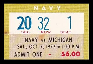 1972 Navy v Michigan Football Ticket 10/7/72 The Big House 27541