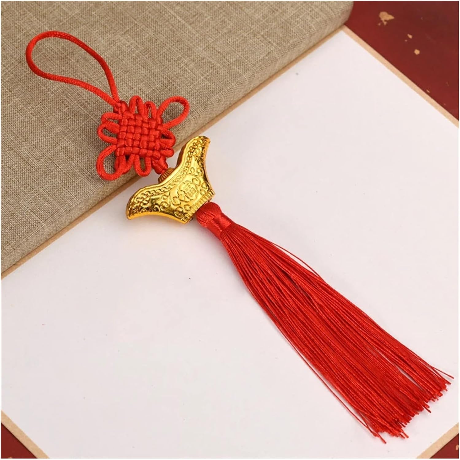 Chinese Tassel Chinese Knot Lunar New Year Decorations Spring Festival for Home Pendant Hanging Ornaments, DIY Craft Red Chinese Knots Hanging Ornament (Color : 7) (13)